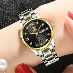 Image of New Couple Models A Pair Of Watches Men's and Women's Watches Waterproof Watches