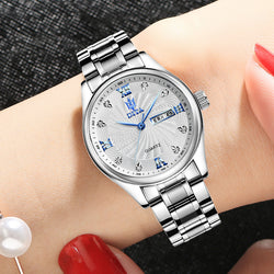 Image of New Couple Models A Pair Of Watches Men's and Women's Watches Waterproof Watches