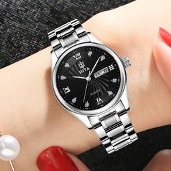 Image of New Couple Models A Pair Of Watches Men's and Women's Watches Waterproof Watches