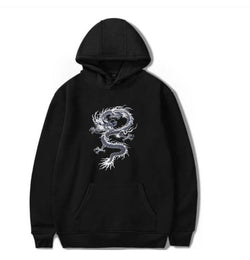 Image of Hoodies Men's Chinese Dragon Print Hoodie Street Casual