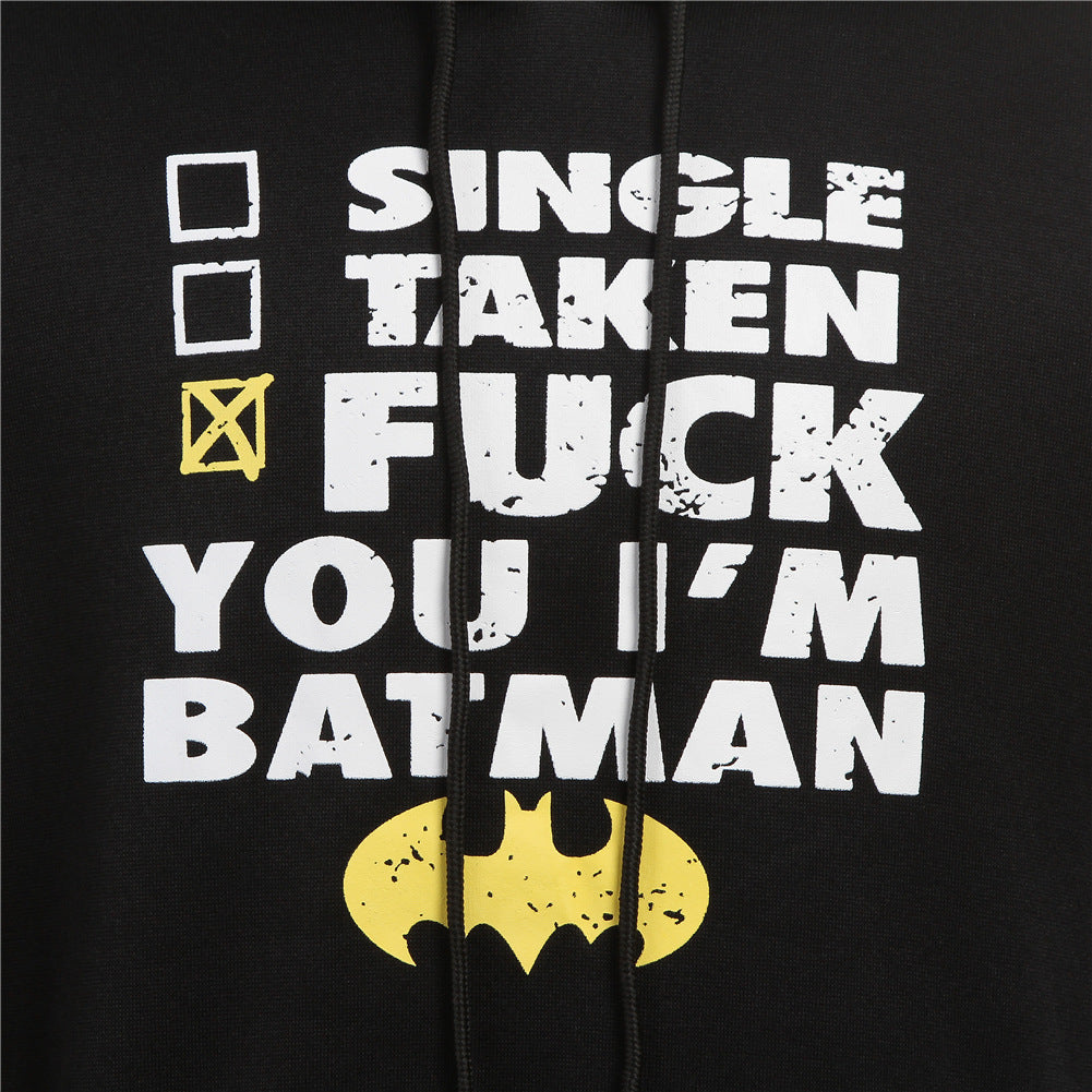 Batman print hoodie