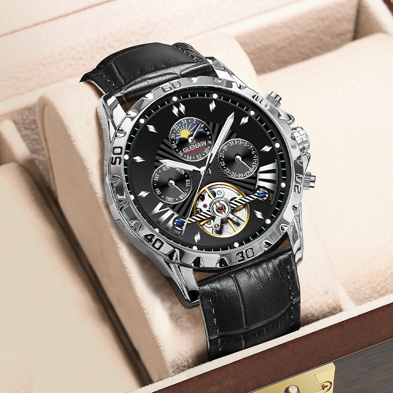 Men's Fashion Hollowed-out Watch Automatic Mechanical Watch