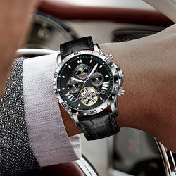 Image of Men's Fashion Hollowed-out Watch Automatic Mechanical Watch