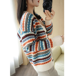 Image of Women's Outer Wear Western Style Knitted Cardigan