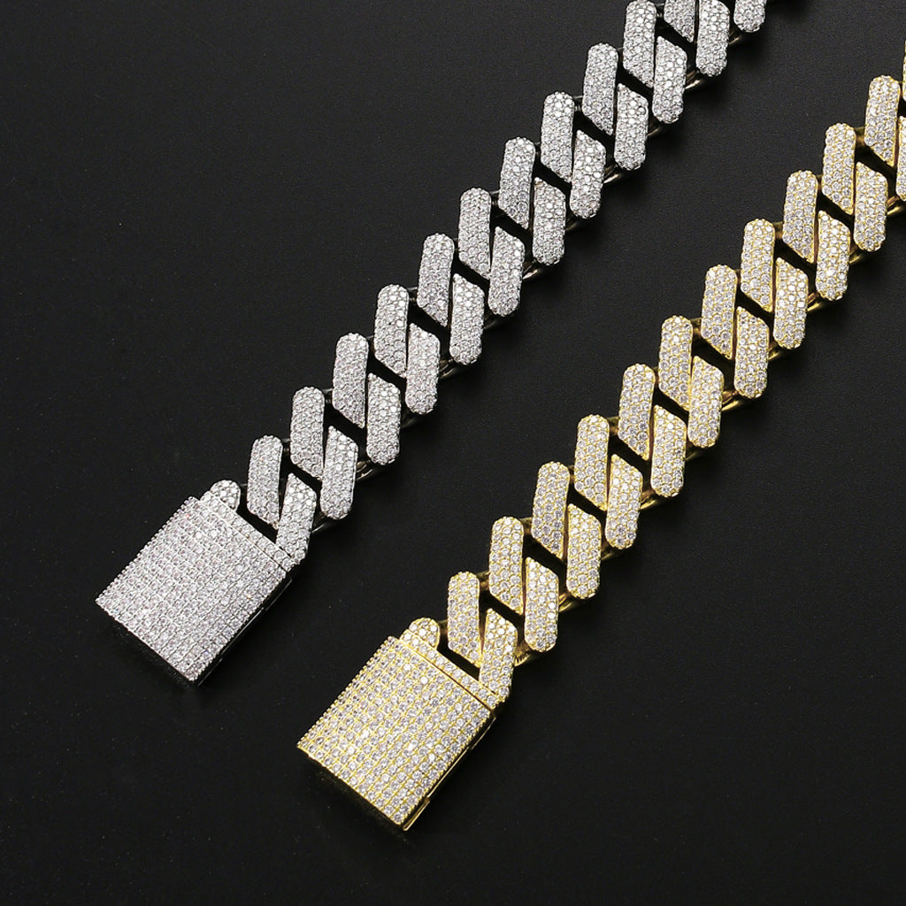 Full zircon hip hop necklace