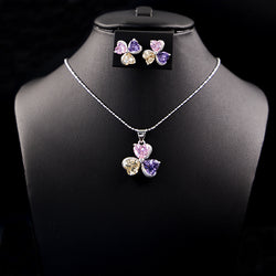 Image of Clover Zircon Diamond Jewellery Set Women