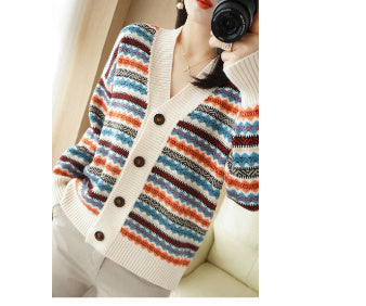 Women's Outer Wear Western Style Knitted Cardigan